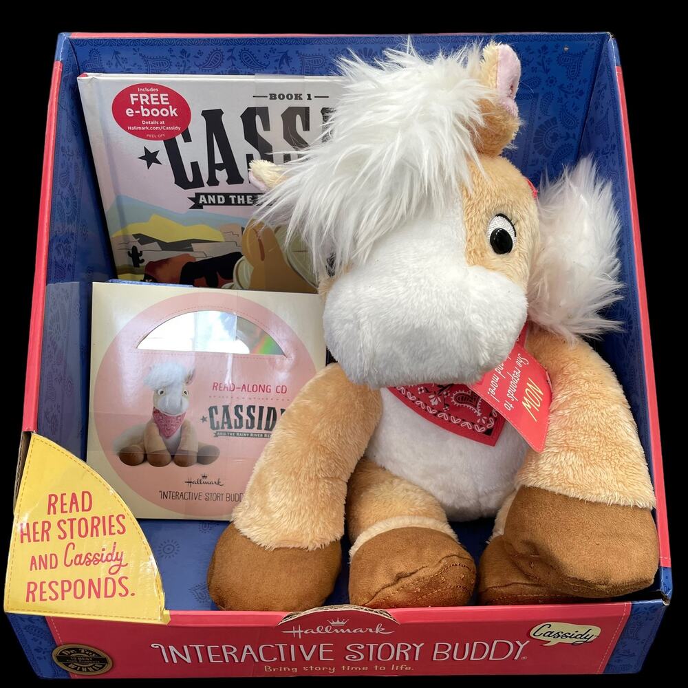 Hallmark Interactive Story Buddy Cassidy Plush with 3 Books & CD New Old Stock